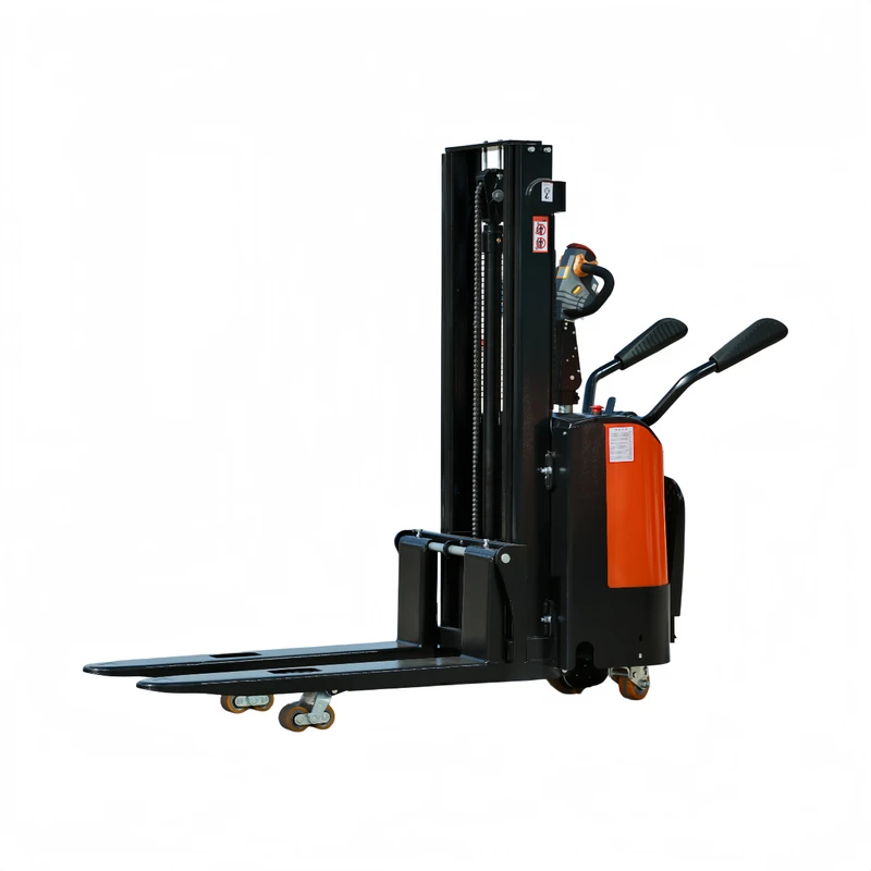 Factory Direct Sales Hand Push Full Automatic Electric Manual Forklift 1Ton 3m Self-loading Portable Forklift Electric Stacker