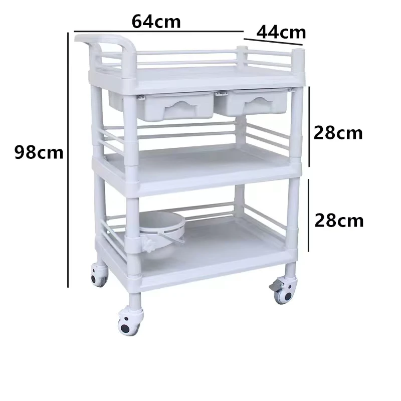Factory Direct Sales Large Beauty Salon Storage Cart Multi Layer Storage Cart with Wheels Trolley Cart