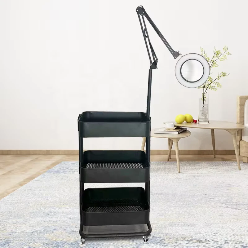 Factory Direct Supply Salon Hair Equipment Trolley Drawer Rolling Storage Cart Salon Furniture Commercial Furniture Metal Iron