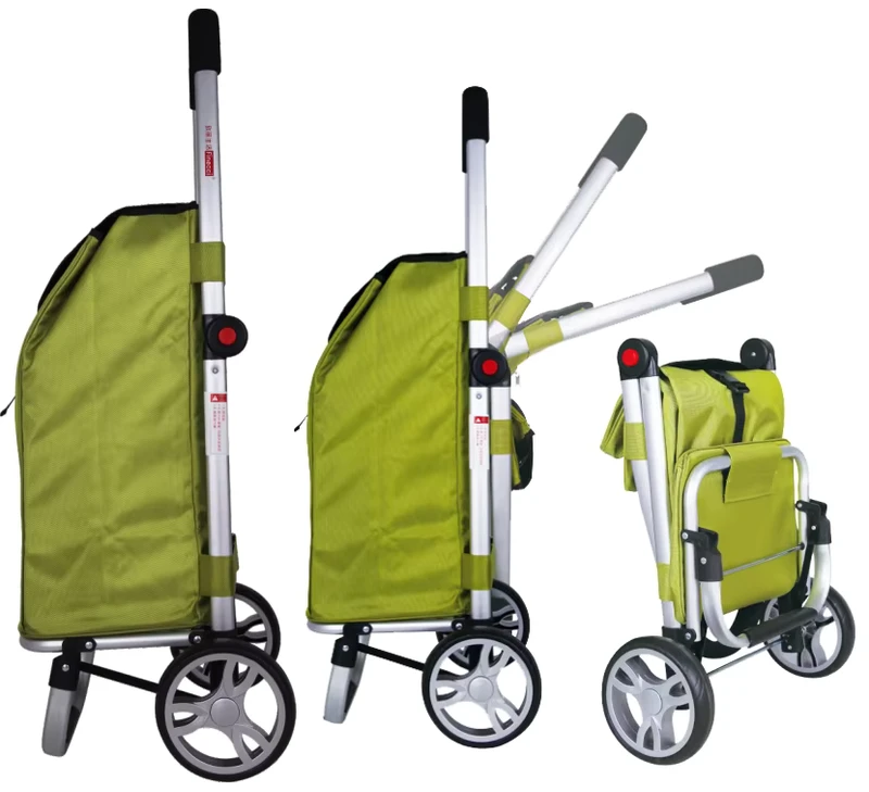 Factory Direct Supply Supermarket Shopping Trolleys Carts with Customized Frame & Wheels Portable Folding Carts