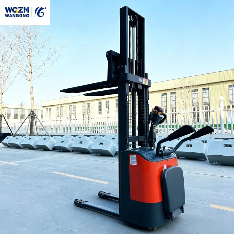 Factory Directly Sale Semi Electric Stacker Forklift Truck High Lifter Pallet Stacker 2Ton Capacity Standing Operation