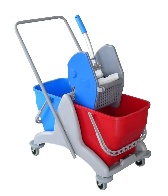 Factory Double Bucket Double Bucket Mop Wringer Trolley Custom Double Plastic Bucket Mopping Trolley with Wringer