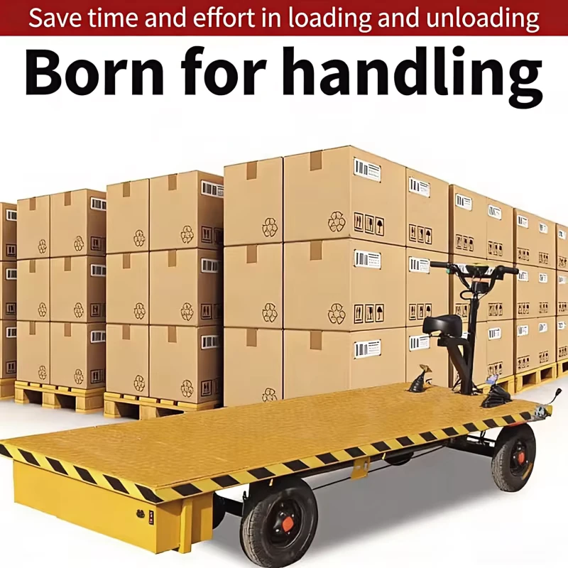 Factory Farms Small Electric Mini Cargo Trolley Cart Four Wheel Folding Electric Flatbed Truck 48V20ah Battery