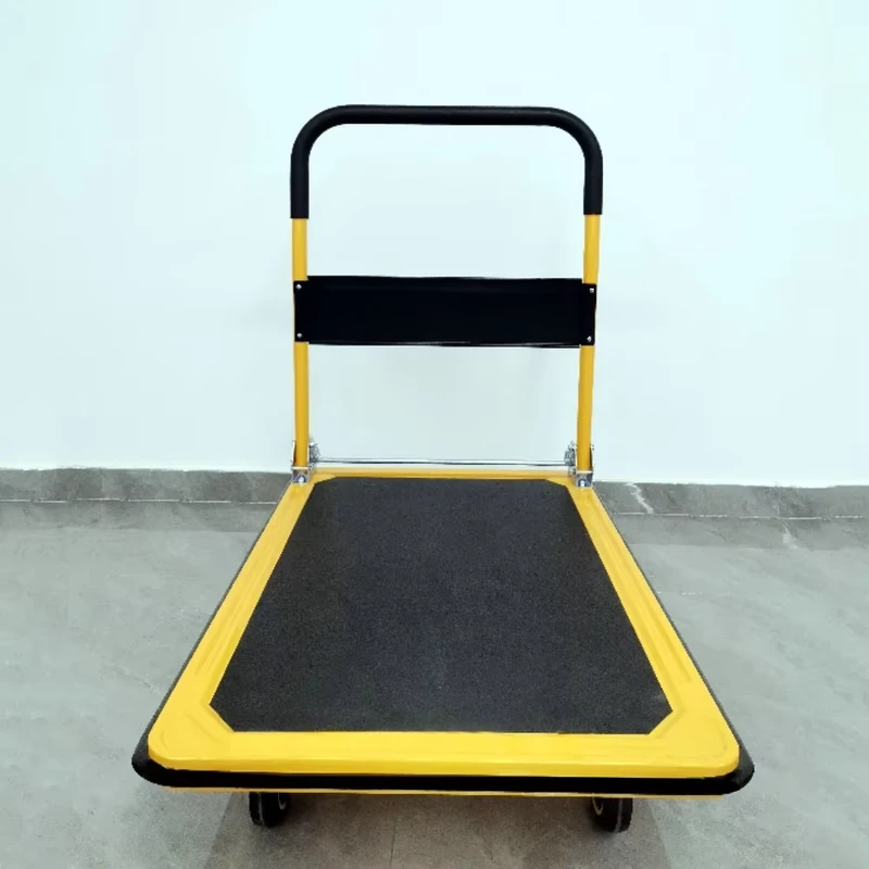 Factory Heavy Duty 4 Wheel Grocery Trolley Cart Portable Transport Trolley Cart Hand Truck in Plastic OEM Customizable