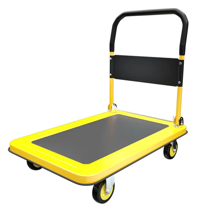 Factory Heavy Duty 4 Wheel Grocery Trolley Cart Portable Transport Trolley Cart Platform Lockable OEM Shopping