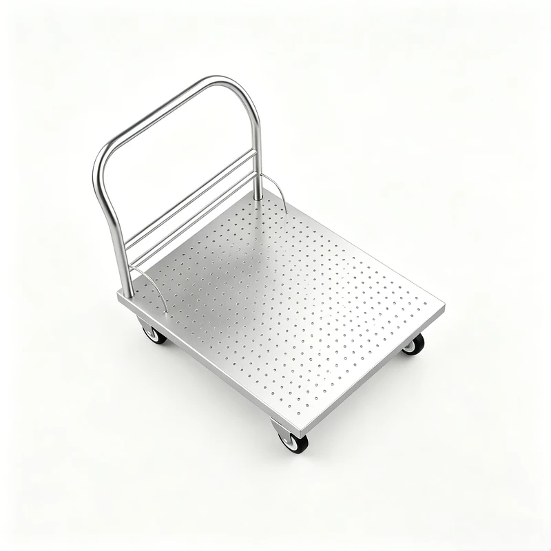 Factory Heavy Duty Stainless Steel Foldable Truck Trolley Hand Build Platform Cart With Fabrication Services