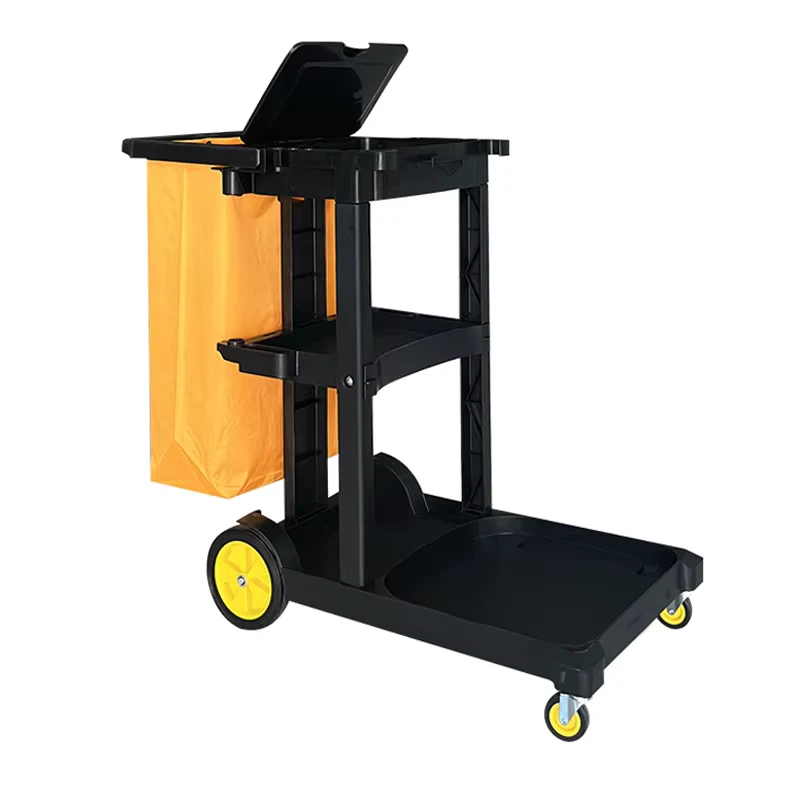 Factory Housekeeping Service Cleaning Carts Medical Trolley Plastic Hotel Housekeeping Cleaning Janitor Cart