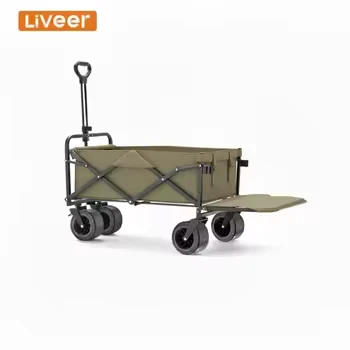 Factory Industrial Foldable Four Wheel Large Handcart Push Cart Trailer for Picnic Outdoor Use Camping Essentials