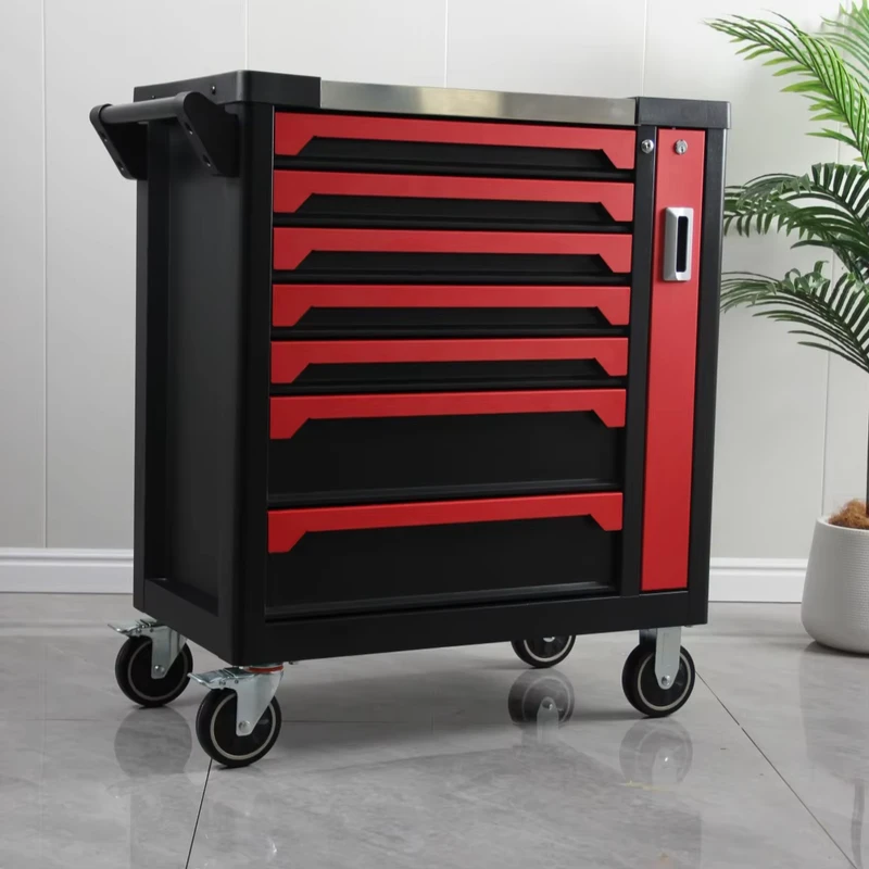Factory Price 7 Drawers Steel Tool Box Trolley Auto Car Repair Tool Cabinet with Tools Set Customizable OEM Support