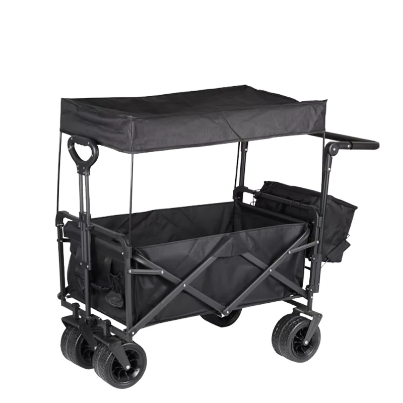 Factory Price Camping Cart 150kg Capacity Bulk Order Folding Wagon for Outdoor Retail Stores
