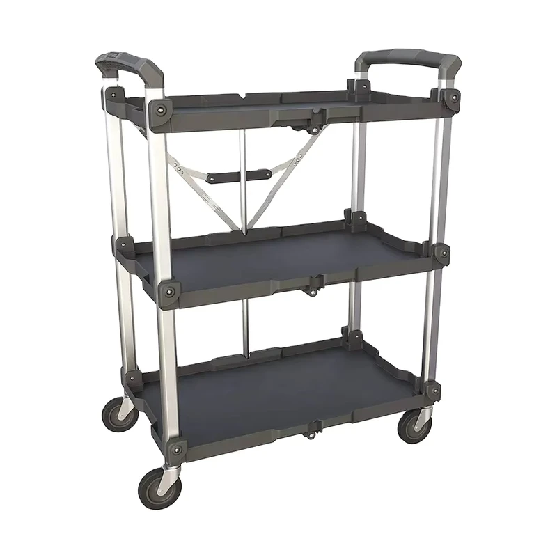 Factory Price Car Wash Detailing Utility Cart Folded Car Detailing Trolley