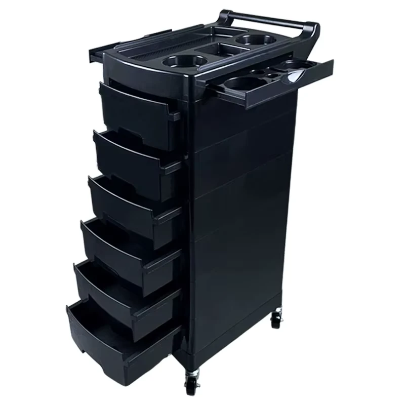 Factory Price Modern Rotatable Mobile 4 Wheel High Load Bearing Eco Friendly Plastic Salon Salon Hair Salon