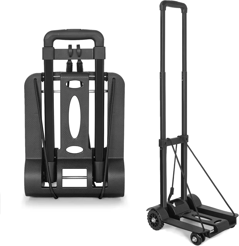 Factory Price Portable Light Weight Four-Wheel Folding Hand Trolley Cart Shopping Luggage Sturdy Hand Push Trailer