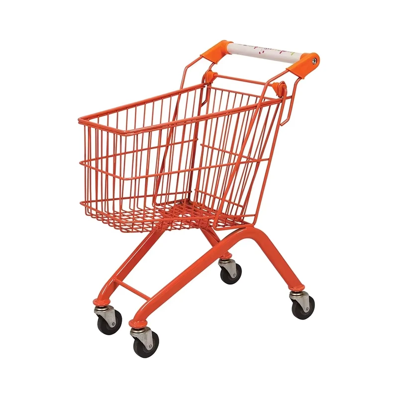 Factory Price Red Colorful Metal Kids Mini Supermarket Shopping Trolley Cart