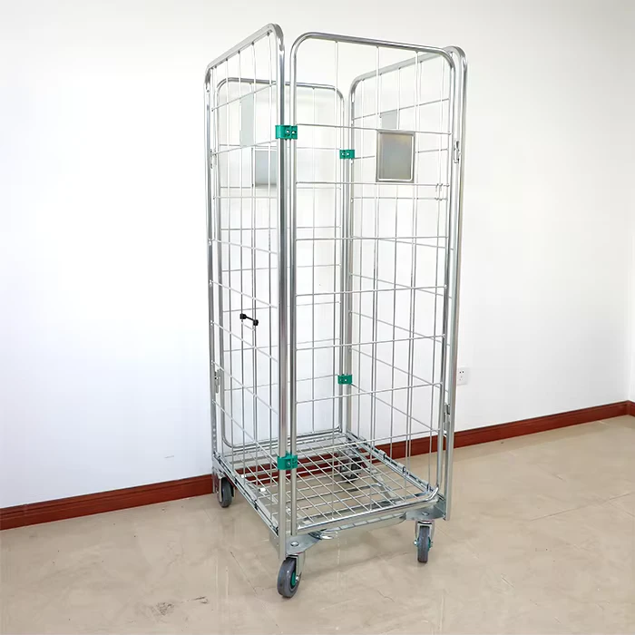 Factory Price Steel Medium Duty Roll Container 500kg OEM Customizable Four Side Cargo Multifunctional Storage Cage