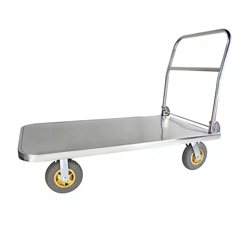 (Factory Selected) Thickened Stainless Steel Silent Folding Trolley Transporter Hand Push SGT 1 Model