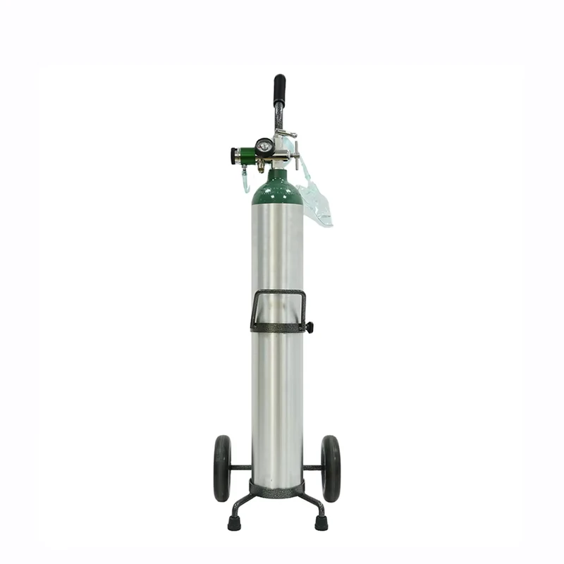 Factory Supplier Medical Oxygen Tanks Household Aluminum Alloy 1 5 10 15 20L Sizes Trolley Oxygen Gas Cylinders