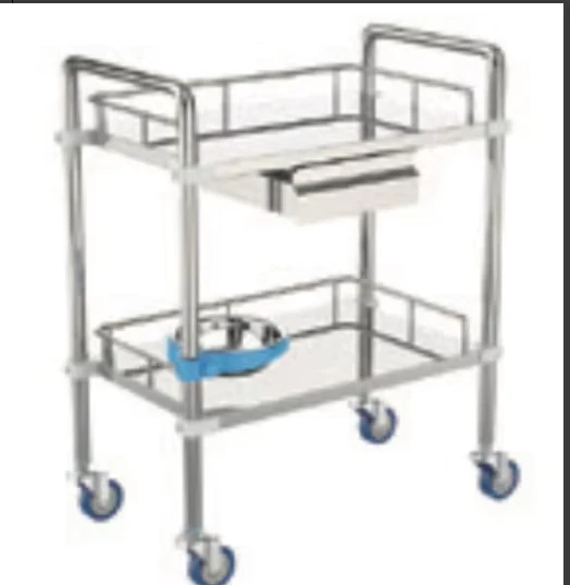 Factory Supply Hospial Laboratory Cart Hospital or Clinic Stainless Steel Medical Trolley Anesthesiologist Cart for Clinic
