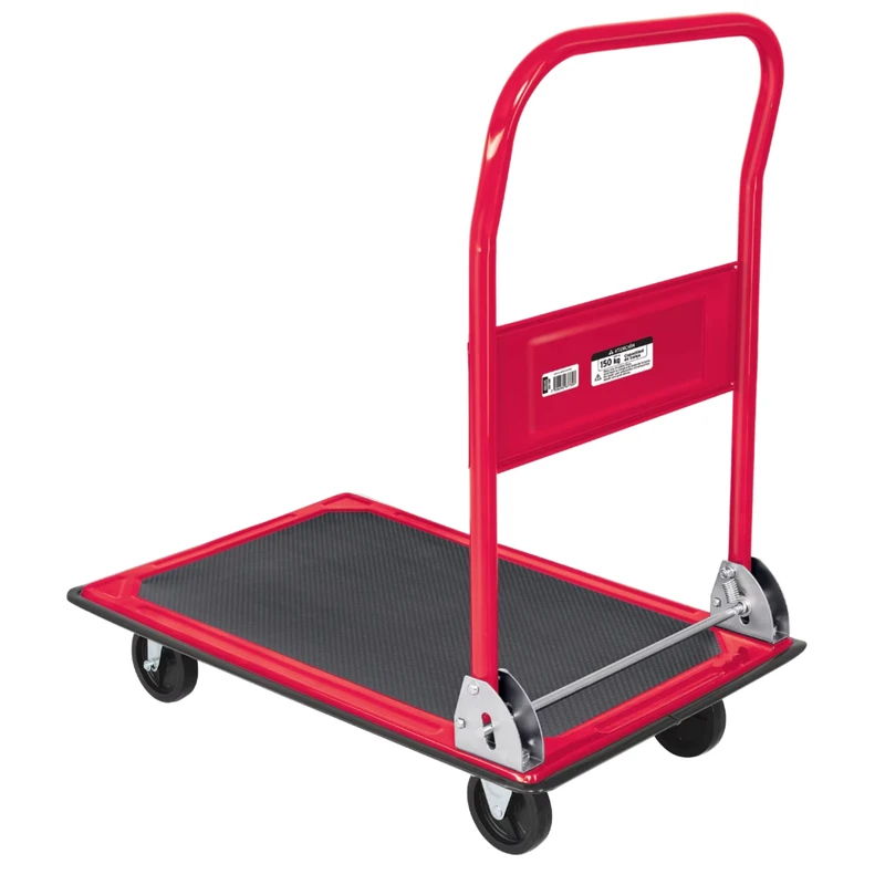 Factory Supply Industrial Hand Cart Platform Trolley Four Wheel Mesh Folding Steel 500kg Capacity Shopping OEM Supported
