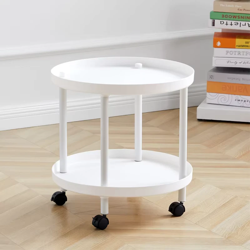 Factory Supply Plastic Movable Serving Organizer Trolley Household Living Room Kitchen Fruit Mobile Rolling Storage Cart