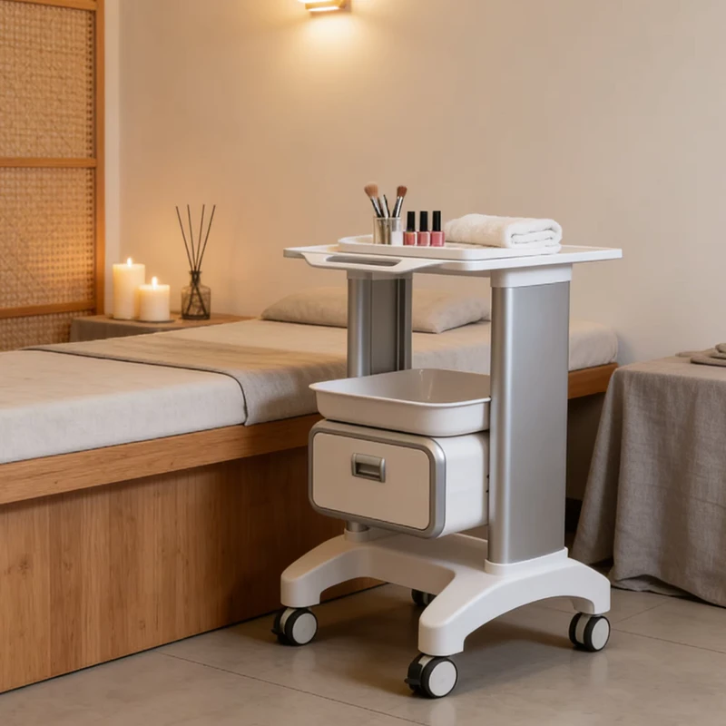 Factory-made Multifunctional Beauty Salon Trolley Esthetician Trolley with Drawers Cosmetic Trolley with Wheels