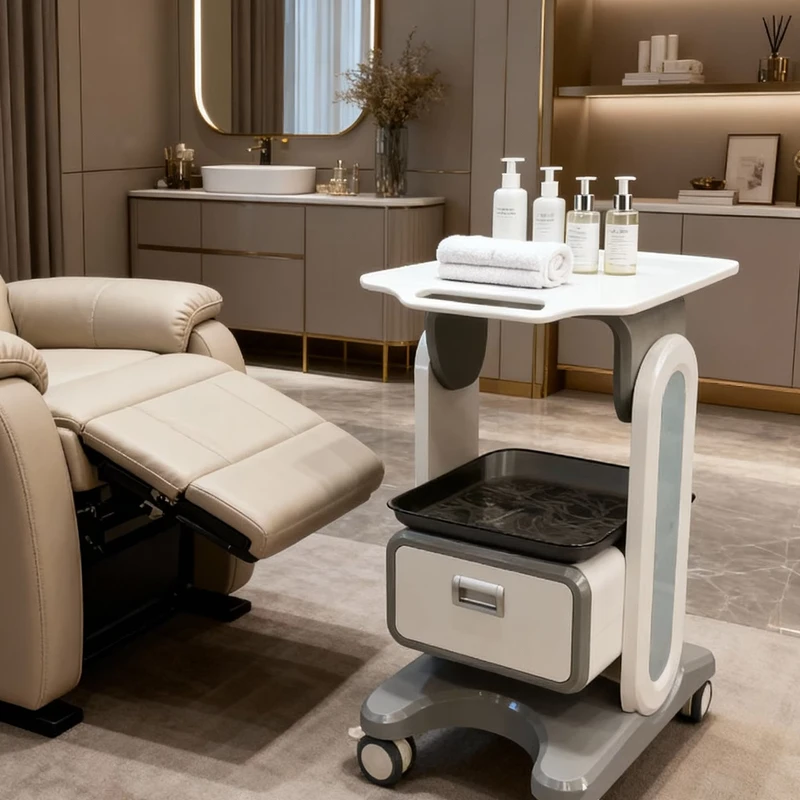 Factory made Portable with Beauty Salon Trolley Esthetician Trolley with Drawers Cosmetic Trolley with Wheels