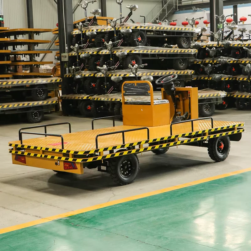 Farm Using Electric Transport Platform Hand Cargo Trolley for Mobile Flat Truckpowered Logistics Tools Electric Trolley