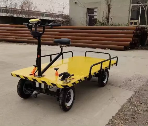 Farm Using Electric Transport Platform Hand Cargo Trolley for Warehouse Electric Garden Trolleys Cart Truck