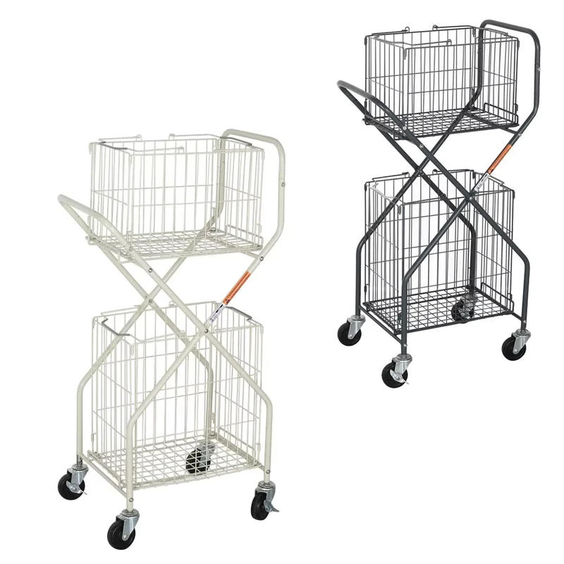 Fashionable Laundry Trolley With Casters Laundry Baskets Household Storage Cart for Sale
