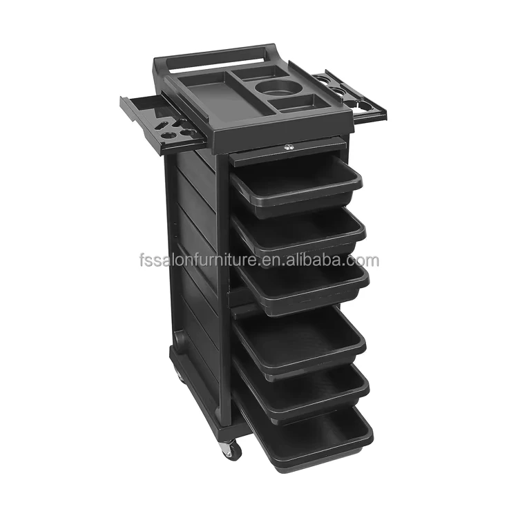 Feng Sheng Beauty Hairdressing Salon pink Salon Trolley Plastic Tray Trolley Travel for Beauty Salon