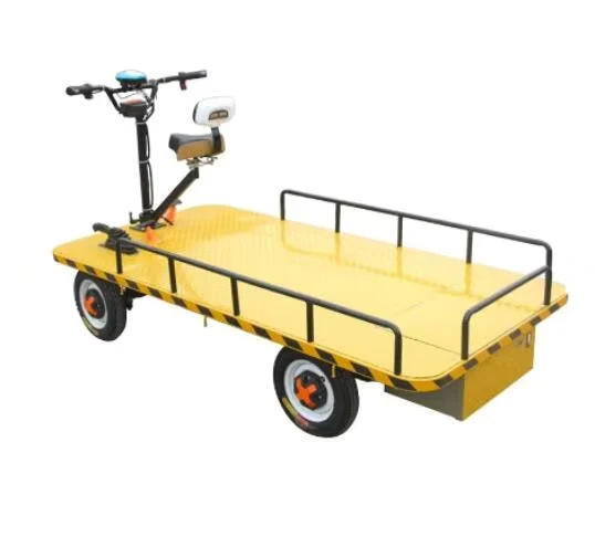 Flatbed Cargo Heavy Duty Electric Platform Trolley Ride On Electric Trolley Carts
