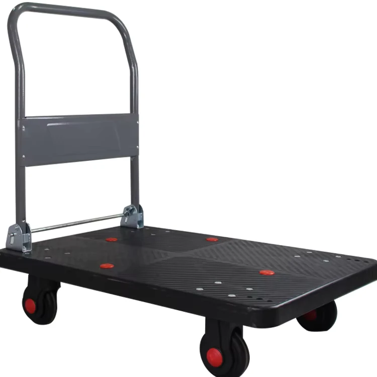 Flatbed Truck Small Trailer Push Goods Folding Hand Push Car Heavy king Light Portable Household Pull Goods Silent Cart