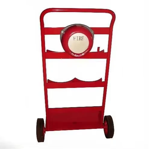 Flexible Mobile Fire Extinguisher Trolley Fire Bell Mild Steel Construction Powder Coated Hand Cart Fire Protection