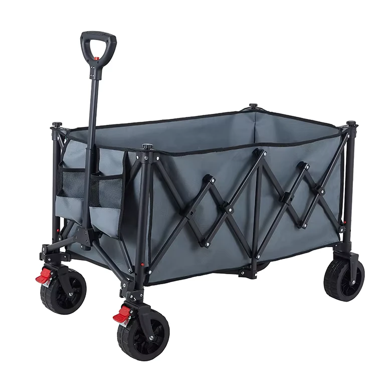 Flexible Push Heavy Duty Garden Wagon Cart Manufacture Folding Camping Wagon
