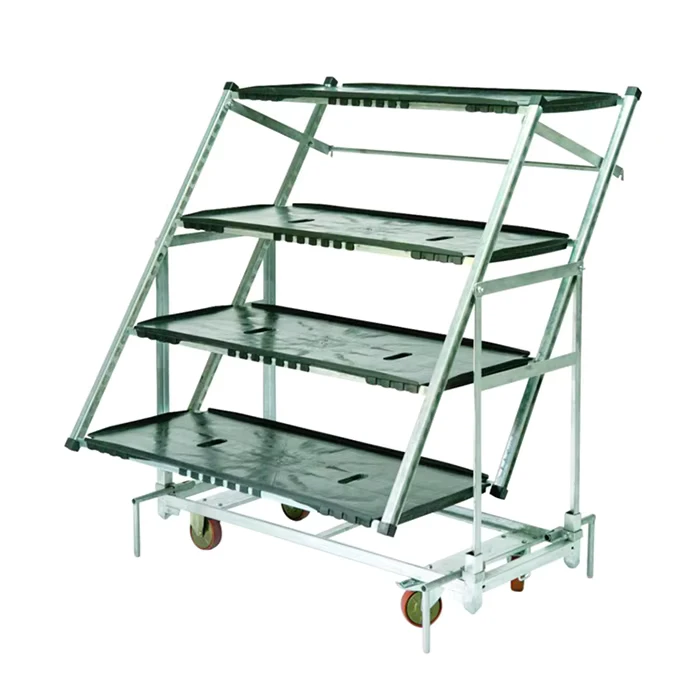 Flower Trolleys Four-Wheel Furniture Moving Heavy Duty Wire Mesh Storage Cage Danish Trolley