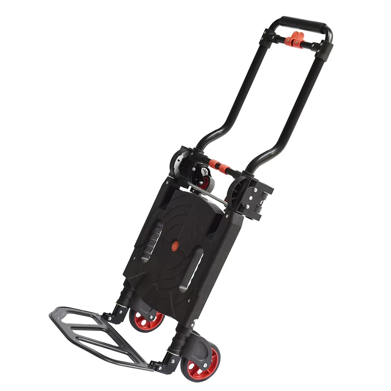 Flywheel Caster 2 in 1 Foldable Hand Truck 120kg 200kg Load Capacity Ramp Smooth Gliding Car Trunk Friendly