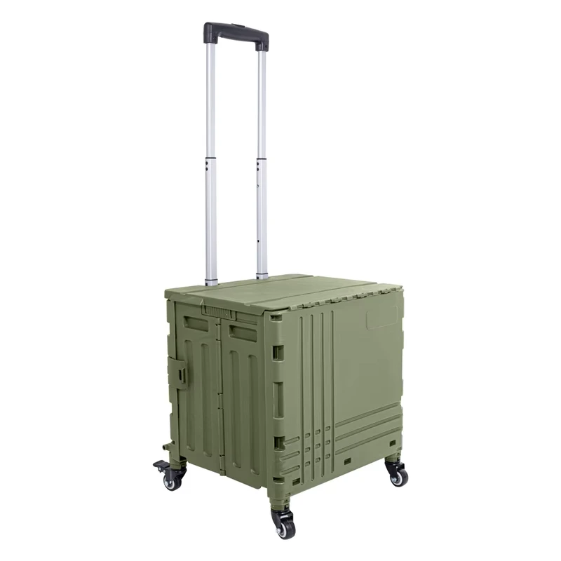 Foldable 4 Wheel Shopping Utility Trolley Climbing Stair Cart 25 35KG Load Capacity BSCI Certified Customized Colors