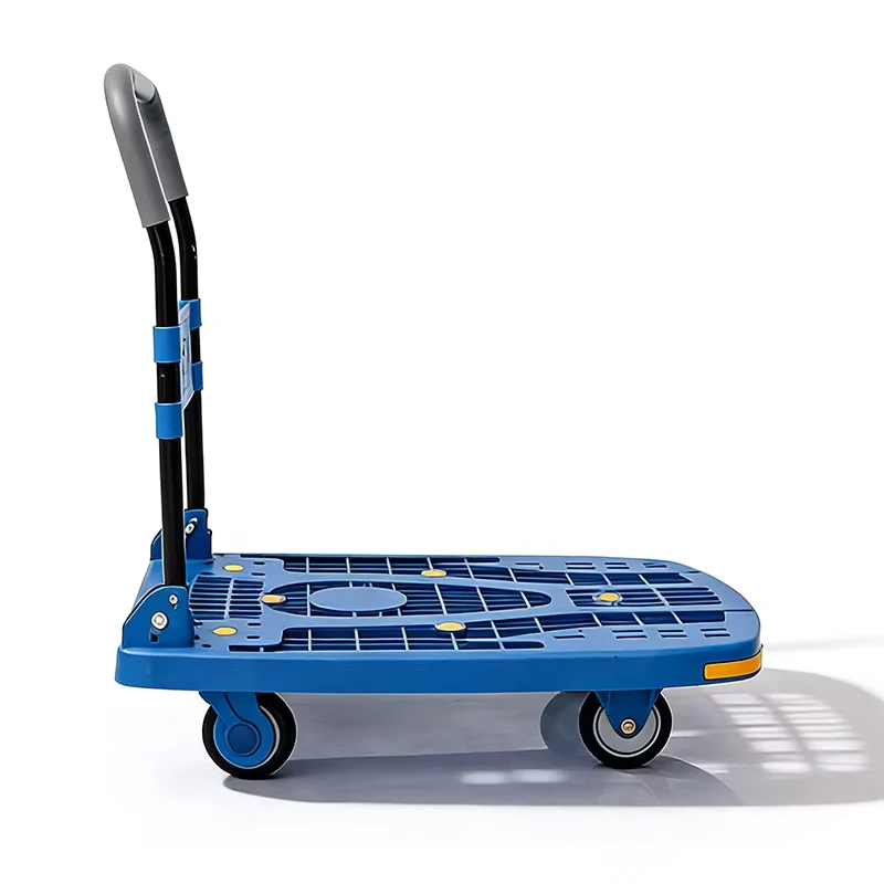 Foldable Bulk Cart with Wheels Flat Trolley Pulling Truck Warehouse Picking Trolley Portable Workshop Moving Hand Carts Trolleys