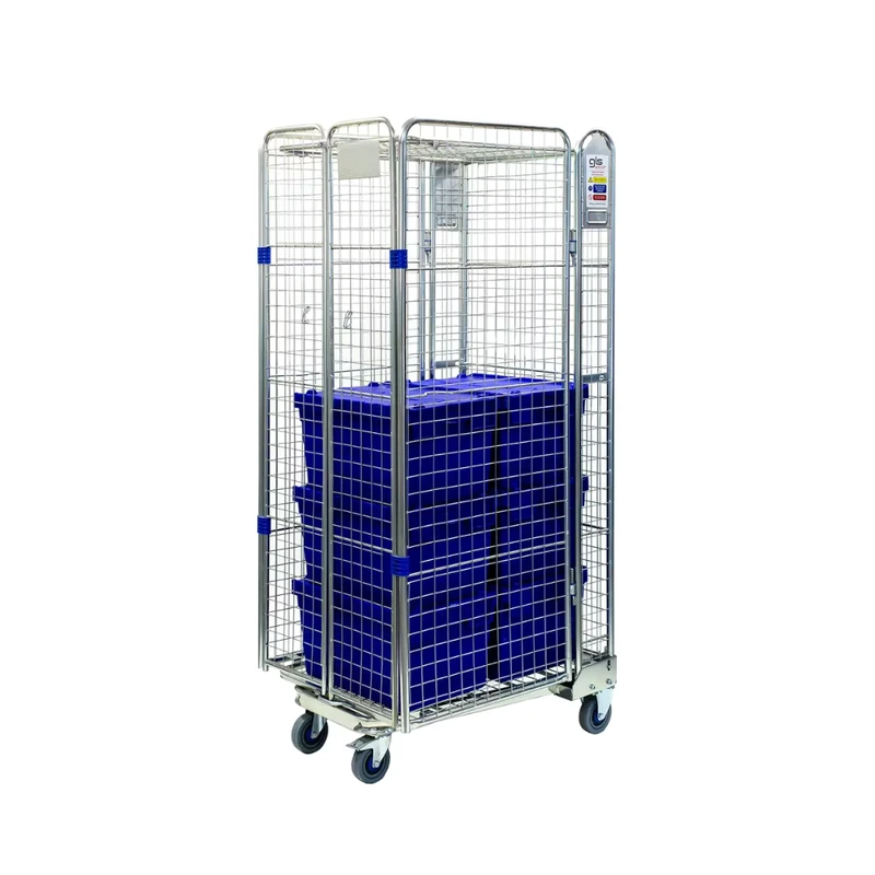 Foldable Cage Trolley Transportation Cargo Supermarket Warehouse Roll Container