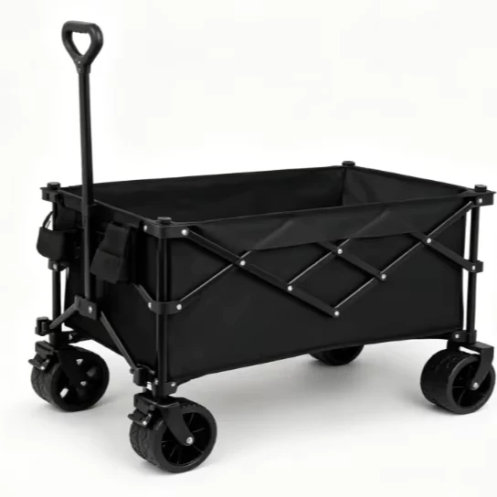 Foldable Camping Wagon Multi Purpose Outdoor Cart for Picnic with Smooth Wheels