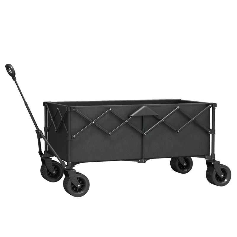Foldable Camping Wagon with Large Sand Wheels Portable Outdoor Utility Cart for Sports Beach and Camping