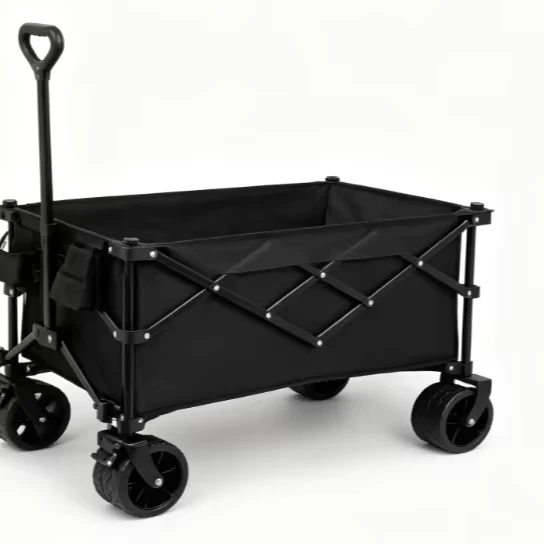Foldable Collapsible Wagon Multi Purpose Outdoor Cart for Picnic Camping with Easy Push Wheels