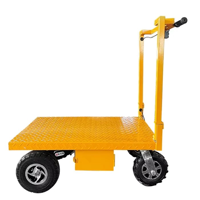 Foldable Electric Four wheel Portable Pallet Truck with CE Certification Warehouse Logistics and Material Handling Load 1000KG