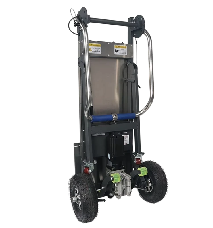 Foldable Electric Stair Climbing Trolley with Platform Design for Heavy Goods Transport Tools