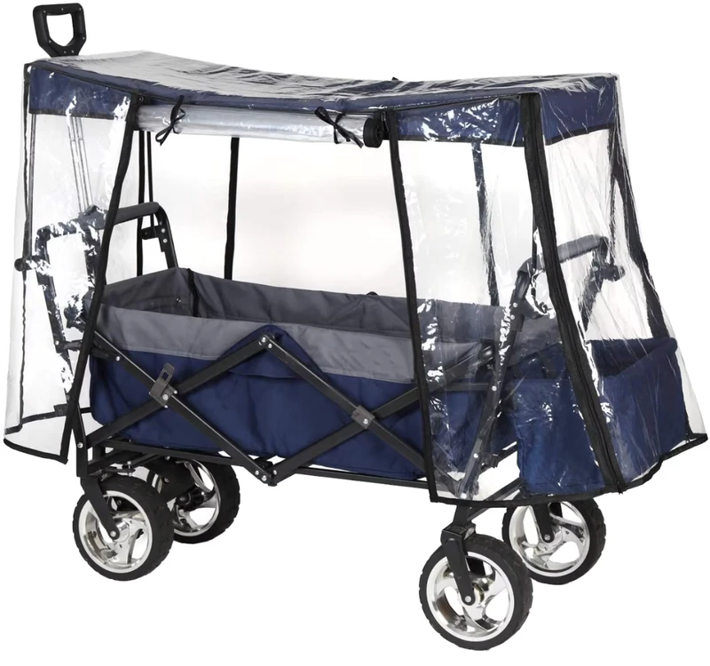 Foldable Four Wheel Utility Cart with Platform Structure Customizable OEM Support Wagon Cart Function