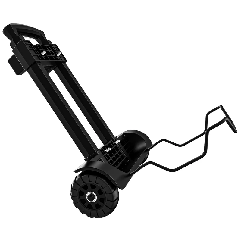 Foldable Heavy Duty Hand Trolley with 180 Degree Folding Design Adjustable Ergonomic Handle 55 Lbs Load Capacity