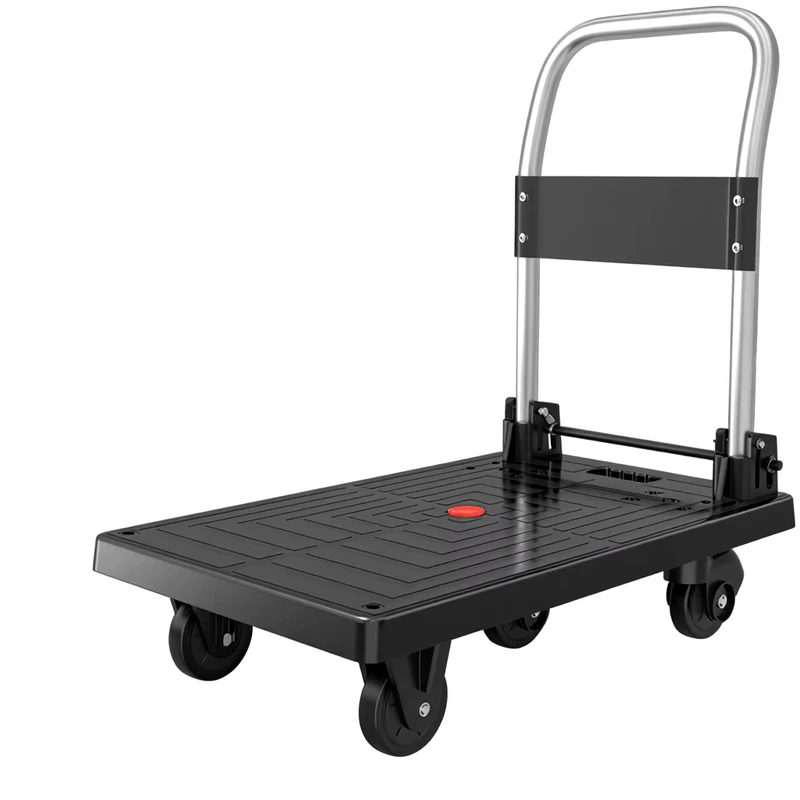 Foldable Lightweight Compact Handcart Trolley Flatbed Cart Household Transport Trailer Portable Hand Truck No Wheels No Material