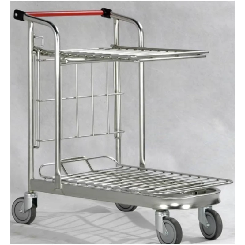 Foldable Mini Steel Shopping Cart for Supermarket Airport Travel Convenience Cargo Storage Equipment for Airport Supermarket Use