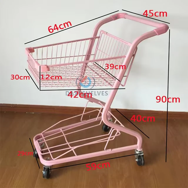 Foldable Plastic Trolley Shopping Carts Trolley Shopping Bag With Wheels Shopping Mall Trolley