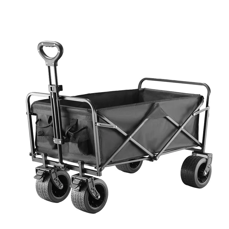 Foldable Portable Camping Cart with Universal Wheels for Outdoor Camping Excursions Grocery Shopping Picnic & Stall Setting